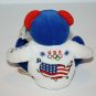Team Ring Beans Plush Teddy Americas Team 8" 2002 Winter Olympics A H Feet New