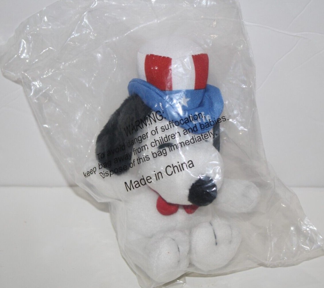 Peanuts Snoopy MetLife Plush Red White Blue Patriotic 6