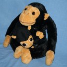 Chimp Chimpanzee Mama Baby Monkey Mom 12" Black Plush Stuffed Ape Toy RI Novelty
