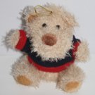 Hugfun Teddy Bear Dog 5" Beige Plush Christmas Shirt Soft Toy Ornament Stuffed