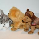 Ty Beanie Babies Dogs MUKLUK ZODIAC Dog COURAGE Plush Stuffed Soft Toy Lot of 3