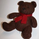 Martha Stewart Teddy Bear 10" Knit Brown Plush Soft Toy Stuffed Animal Red Scarf Martha Stewart Teddy Bear 10" Knit Brown Plush Soft Toy Stuffed Animal Red Scarf