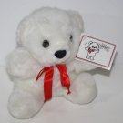 Lucky Plush Toys Red Valentines Bow Teddy Bear 6.5" White Stuffed Soft New Tag Lucky Plush Toys Red Valentines Bow Teddy Bear 6.5" White Stuffed Soft New Tag