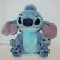 Walt Disney Park Lilo & STITCH Doll Sits 8" Stuffed Plush Blue Beanbag Soft Toy