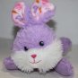 Greenbrier Fuzzy Friends Easter Bunny Rabbit 7" Purple Lying Plush Soft Toy Bow