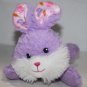 Greenbrier Fuzzy Friends Easter Bunny Rabbit 7" Purple Lying Plush Soft Toy Bow