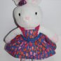 Douglas White Easter Bunny Rabbit 12" Plush Soft Tulip Dress 2016 Stuffed Animal