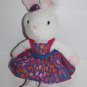 Douglas White Easter Bunny Rabbit 12" Plush Soft Tulip Dress 2016 Stuffed Animal