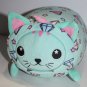 Moosh Moosh Unicorn Cat 9" Plush Soft Toy Pillow Green Pink Stuffed Caticorn