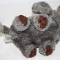 SKM Elephant Gray Plush Brown Feet 9" Soft Toy Stands Grey Stuffed Zoo Animal