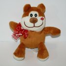 Greenbrier Valentines 6" Heart Dog Kiss Lips Teddy Bear Plush Stuffed Soft Toy