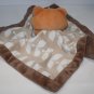 Carters Orange Fox Brown Leaves Security Blanket Stuffed Animal Soft Toy Lovey