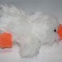 Walmart Easter Furry White Duck Chick 8" Plush Stuffed Soft Toy Laying Tummy New