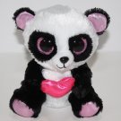 Ty Beanie Boos Cutie Pie Valentines Heart Panda Bear 6" Plush 2015 Soft Toy