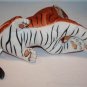 Goffa Tiger 11" Wild Cat Plush Stuffed Animal Orange Black Striped Soft Laying