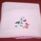 Garanimals Baby Girls Blanket Zebra Bird Pink Fleece Security Walmart Stitched
