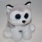 Ty Beanie Boos Buff Siberian Husky Plush 6" Dog Puppy Grey Gray Blue Sparkle Eye