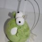 Green Hanging Frog Plush Soft Toy Stuffed 6" Suction Cup Round Ball White Eyes