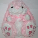 Best Made Toys Pink White Plush Easter Bunny Rabbit 10" Soft Bow Inter American