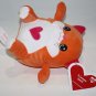 Greenbrier Squishy Pal Orange Plush Kitty Cat 6" Valentines Soft Toy Stuffed New