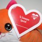 Greenbrier Squishy Pal Orange Plush Kitty Cat 6" Valentines Soft Toy Stuffed New