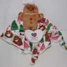 Parents Choice Gingerbread Man Xmas Plush Rattle Baby Security Blanket Knotted Parents Choice Gingerbread Man Xmas Plush Rattle Baby Security Blanket Knotted
