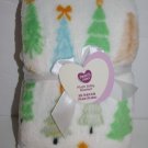 Parents Choice Xmas Tree Forest Plush Fleece Baby Blanket White Green Lovey New Parents Choice Xmas Tree Forest Plush Fleece Baby Blanket White Green Lovey New