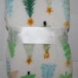Parents Choice Xmas Tree Forest Plush Fleece Baby Blanket White Green Lovey New
