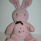 Kids Preferred Easter Bunny Rabbit 11" Pink Flowers Plush Stuffed Brown Dots Bow Kids Preferred Easter Bunny Rabbit 11" Pink Flowers Plush Stuffed Brown Dots Bow