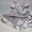 Anico Plush Gray Pink Ears Elephant Security Blanket Satin Trim Soft Toy Lovey