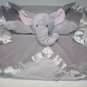 Anico Plush Gray Pink Ears Elephant Security Blanket Satin Trim Soft Toy Lovey