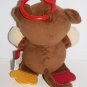 Playtex Baby Happy Monkey Teether 7" Plush Hanging Link Stroller Rattle Soft Toy