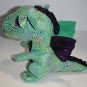 TY Beanie Boos Cinder the Dragon 9" Boo Green Plush Purple Sparkle Eyes Soft Toy