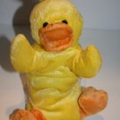 Yellow Orange Plush Duck Chick 12" Clutch Purse Zipper Stuffed Animal Soft Toy