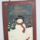 Wooden Merry Christmas Snowman Painting Holiday Decoration Hanging Sign Plaque Wooden Merry Christmas Snowman Painting Holiday Decoration Hanging Sign Plaque