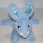 Walmart Plush Easter Bunny Rabbit 10" Blue White Bow Laying Bean Bag Soft Toy