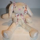 14" Off White Ivory Plush Easter Bunny Rabbit Pink Flower Bow Sewn Eyes Soft Toy 14" Off White Ivory Plush Easter Bunny Rabbit Pink Flower Bow Sewn Eyes Soft Toy