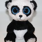 Ty Beanie Boos Bamboo Blue Glitter Eyes Panda Bear 6" Silver Feet Plush Soft Toy
