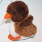 Mary Meyer Duck Small 5" Mini Brown White Plush Orange Felt Feet Vintage Korea