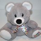 American Greetings Happy Birthday Bear Gray Plush 8" Bow Stuffed Animal Soft Toy