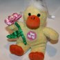 Dan Dee Easter Duck 6" Chick Yellow Plush Flower Music Note Tummy Sound Soft Toy