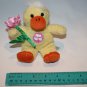 Dan Dee Easter Duck 6" Chick Yellow Plush Flower Music Note Tummy Sound Soft Toy
