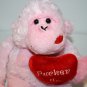 Hobby Lobby Pink Plush Monkey Pucker Up Heart Valentine Day 8" Love Ape Kiss Toy