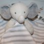 Cloud Island Elephant 14" Gray White Stripe Plush Satin Target Security Blanket