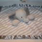 Cloud Island Elephant 14" Gray White Stripe Plush Satin Target Security Blanket