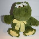 Animal Adventure Green Frog 12" Plush Yellow Gingham Bow Stuffed Animal Toy 2009 Animal Adventure Green Frog 12" Plush Yellow Gingham Bow Stuffed Animal Toy 2009
