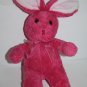 Commonwealth Toys Easter Bunny Rabbit 10" Bright Pink Chenille White Plush 2005