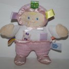 Taggies Baby Doll 8" Pink White Thermal Plush Ribbon Tags Soft Toy Mary Meyer