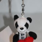 PEZ Cuddle Cubs Panda Bear Candy Dispenser 4" Love Heart Valentine Keyring Plush