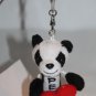 PEZ Cuddle Cubs Panda Bear Candy Dispenser 4" Love Heart Valentine Keyring Plush